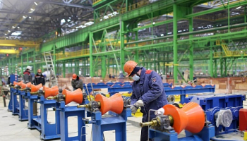 На будущем производстве бесшовных труб ОМК в Нижегородской области приступили к установке оборудования