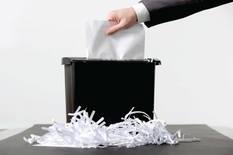 Safe destruction of documents Safe destruction of documents