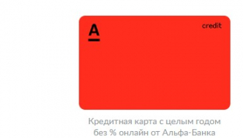Получение кредитной карты Альфа-Банка